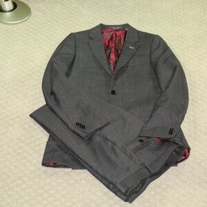 Indochino Women's Medium 2-Piece Professional Grey Woven Pant Suit